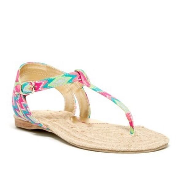 Elaine Turner Emory Sandal 9 Batik Multi Print - Picture 1 of 8
